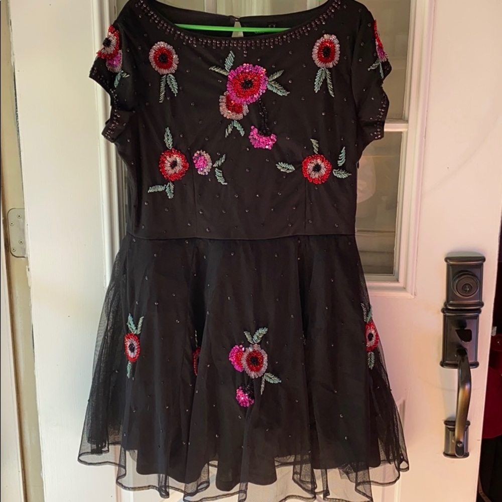Asos Sequin Floral Dress